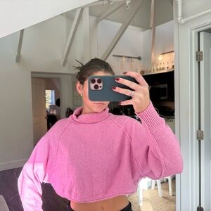 Urban Outfitters Pink Cropped Sweater